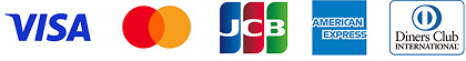 VISA MasterCard JCB AmericanExpress Diners Club